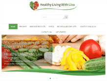 Tablet Screenshot of healthylivingwithlisa.com